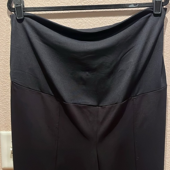 New Isabel Maternity Over Belly Split Front Ponte Maternity Pants Black NWOT - Picture 7 of 10
